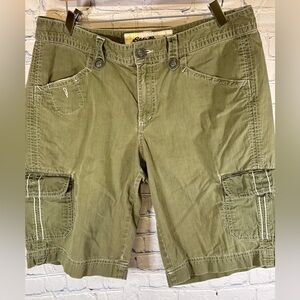 Eddie Bauer Khaki Green Outdoors Hiking Gorpcore Retro Y2K Cargo Shorts 12